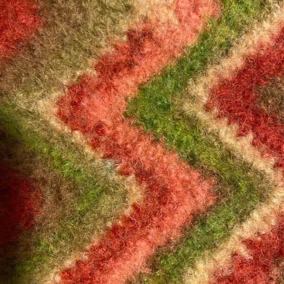 Zig Zag Felted Pink Green color bag - Picture 2 of 4